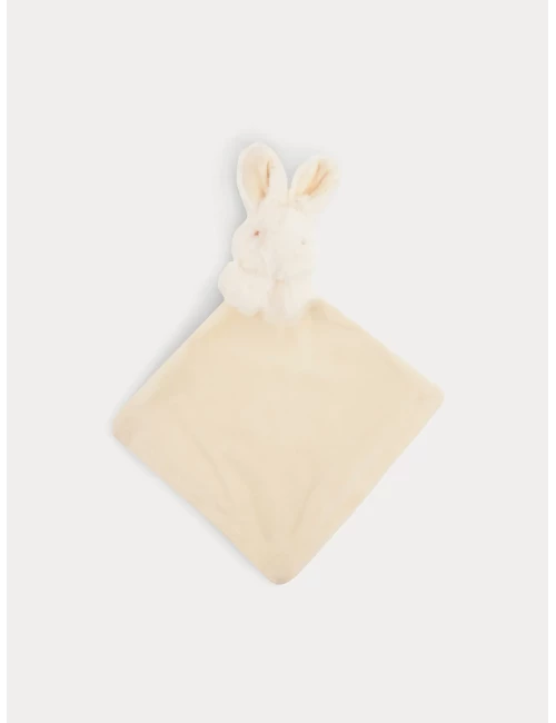 Doudou lapin en fausse fourrure - Blanc lait