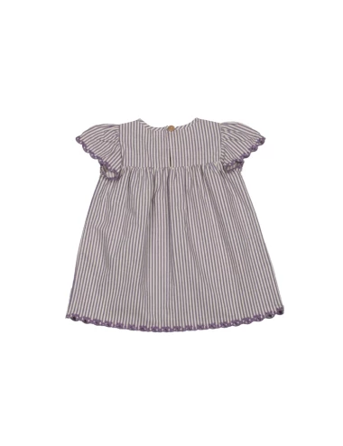 Tiny Stripes Embroidered Baby Dress