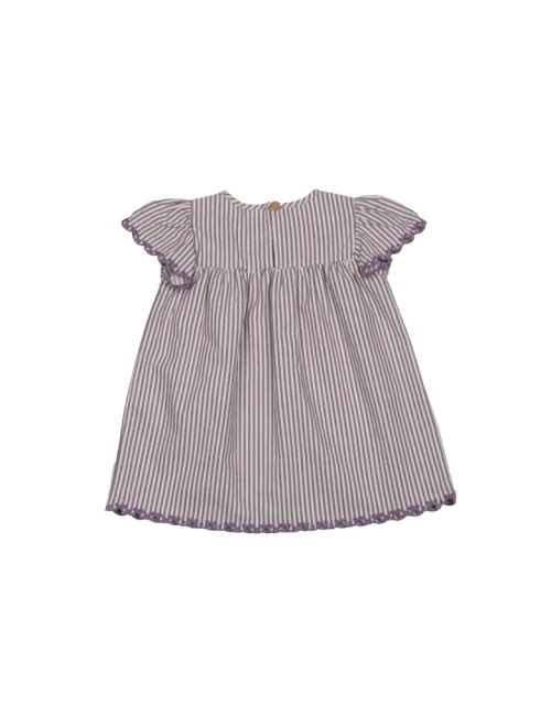Tiny Stripes Embroidered Baby Dress