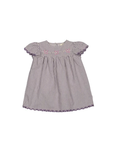 Tiny Stripes Embroidered Baby Dress