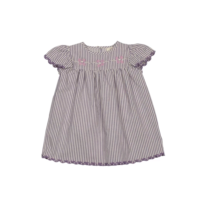 Tiny Stripes Embroidered Baby Dress